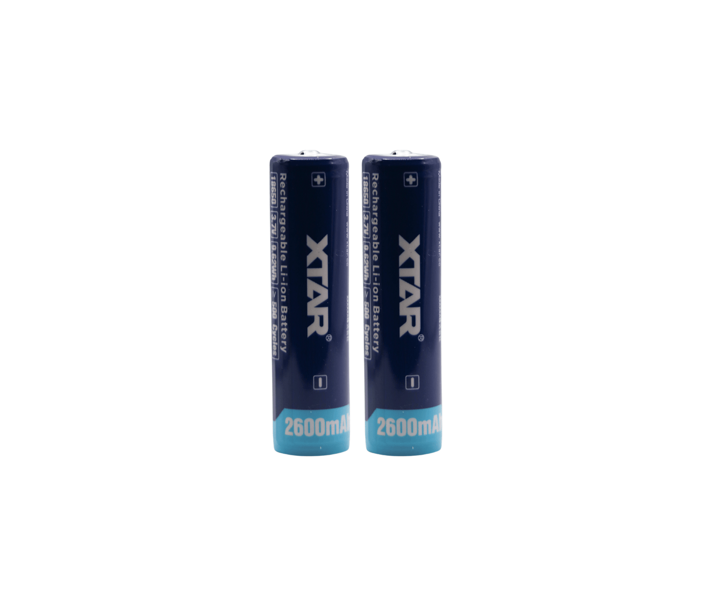 Xtar 18650 3.7V 2600 mAh Rechargeable Li - ion Batteries 2 pack - The Petoskey Stone