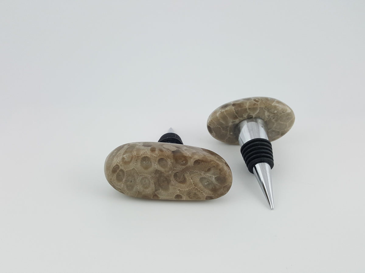 Petoskey Stone Wine Stopper