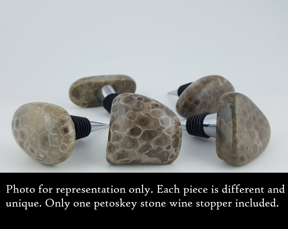 Petoskey Stone Wine Stopper