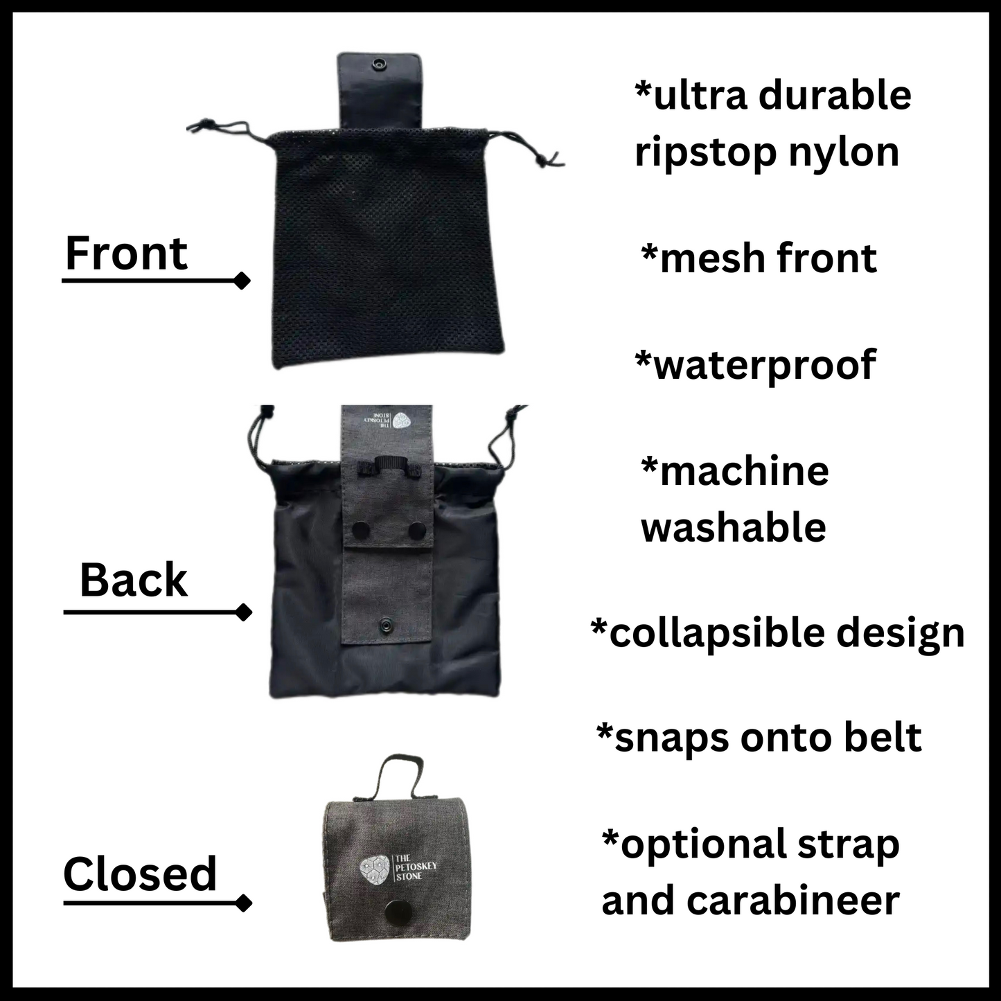 Collapsible Rock Collection Pouch - PREORDER PAGE (expected in Feb)